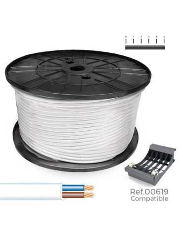Manguera Plana H03VVH2-F 2 x 0,75 mm² Blanca, 700 m. (Bobina Grande) SEDILES