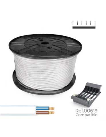 Manguera Plana 2 x 1,50 mm² Blanca, 200 m. (Bobina Grande) SEDILES