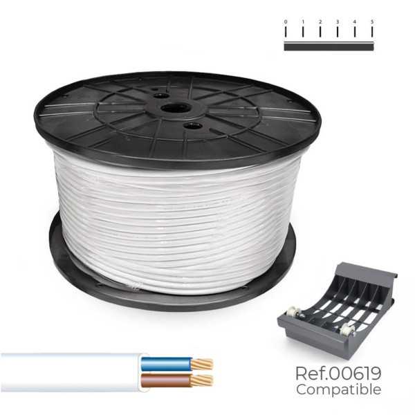Manguera Plana 2 x 1,50 mm² Blanca, 200 m. (Bobina Grande) SEDILES
