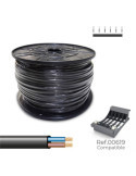 Manguera Plana 2 x 1,50 mm² Negra 200 m. (Bobina Grande) SEDILES