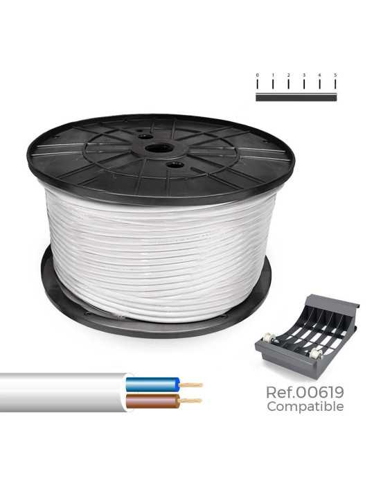 Manguera Tubular H05VV-F 2 x 1,50 mm² Blanca, 300 m. (Bobina Grande) SEDILES