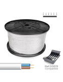 Manguera Tubular H05VV-F 2 x 1,50 mm² Blanca, 300 m. (Bobina Grande) SEDILES