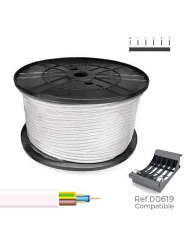 Manguera Tubular H05VV-F 3 G 1,00 mm² Blanca, 300 m. (Bobina Grande) SEDILES