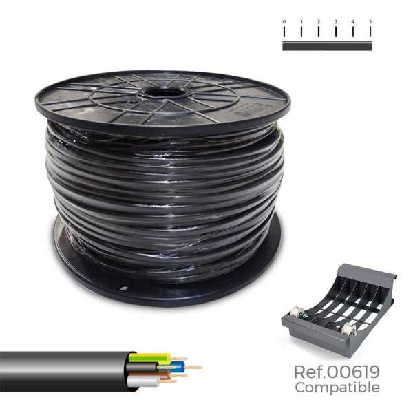 Manguera Tubular VV-K06/1KV 5 G 1,50 mm² Negra, 100 m. (Bobina Grande) SEDILES