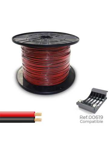 Cable Paralelo 48v 2 x 0,75 mm² Rojo/Negro 1000 m (Bobina Grande) SEDILES