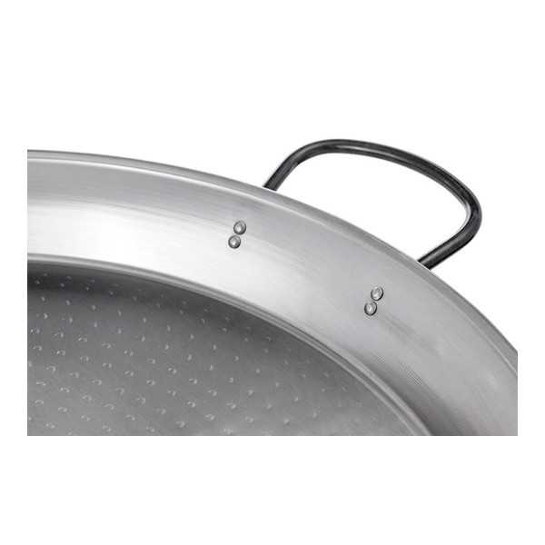 Paellera Tradicional de Acero Pulido Ø60 cm (20 Personas) VAELLO