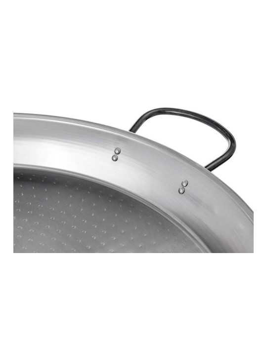 Paellera Tradicional de Acero Pulido Ø60 cm (20 Personas) VAELLO