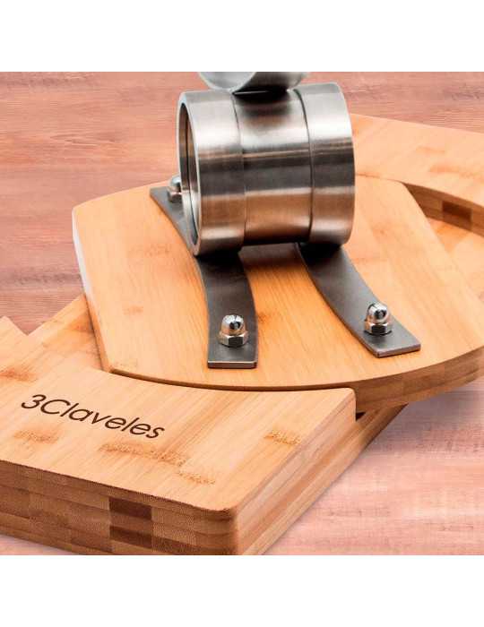 Jamonero Basculante 360° 50 x 19,5 cm 3 CLAVELES
