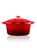 Cacerola de Hierro Fundido Esmaltado Color Rojo 3,8 l, Ø24 x 11,8 cm ALPINA