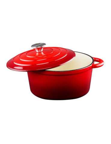 Cacerola de Hierro Fundido Esmaltado Color Rojo 3,8 l, Ø24 x 11,8 cm ALPINA 2