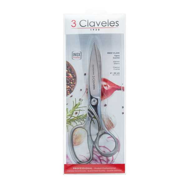 Tijeras de Cocina Clásica Profesional de Acero Inoxidable, 20 cm 3 CLAVELES