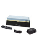 Piedra para Afilar 1000/3000 con Base, Dos Guias y Rectificador 3 CLAVELES