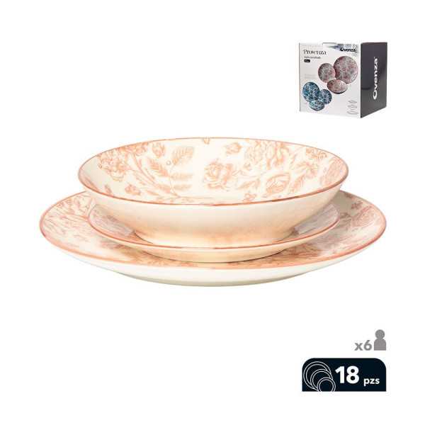 Vajilla 18 Piezas, Modelo Provenza, Beige OVENZA
