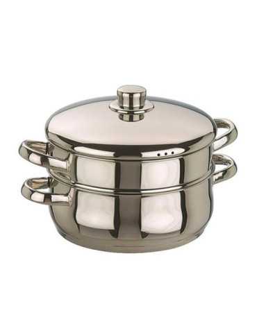 Cacerola y Cestillo de Vapor Bombada Oslo Ø24 cm IBILI