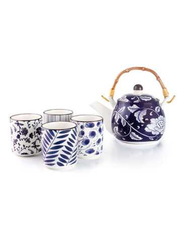 Tetera Japonesa con 4 Tazas, Flora IBILI