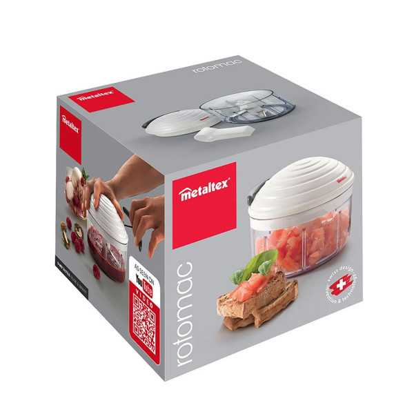 Picadora de Verduras Giratoria Manual, Rotomac, 500 ml, Ø12 x 11 cm METALTEX