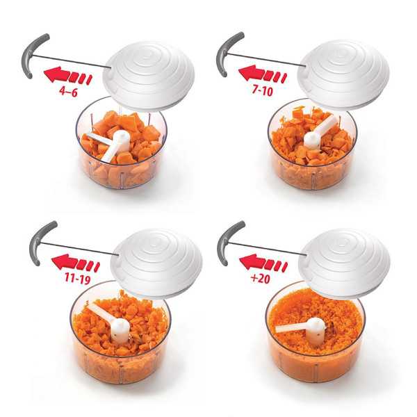 Picadora de Verduras Giratoria Manual, Rotomac, 500 ml, Ø12 x 11 cm METALTEX