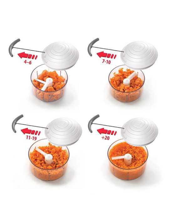 Picadora de Verduras Giratoria Manual, Rotomac, 500 ml, Ø12 x 11 cm METALTEX