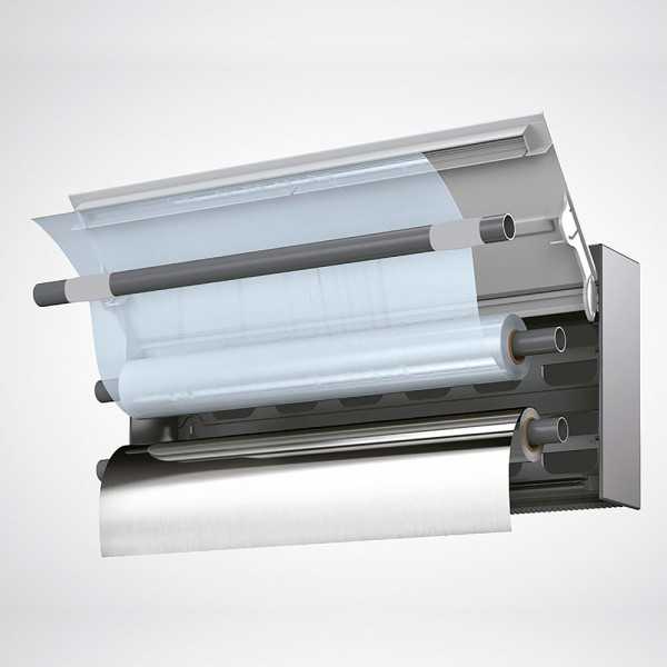 Triple Dispensador de Pared para Rollos, Tango, 38 x 6 x 17 cm METALTEX