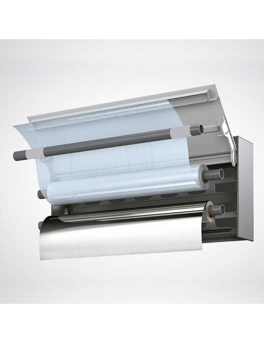 Triple Dispensador de Pared para Rollos, Tango, 38 x 6 x 17 cm METALTEX