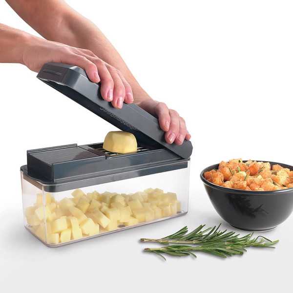 Cortador y Rallador de Verduras, Slice- Cube, 23,5 x 10,5 x 14 cm METALTEX