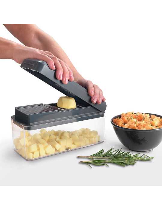 Cortador y Rallador de Verduras, Slice- Cube, 23,5 x 10,5 x 14 cm METALTEX