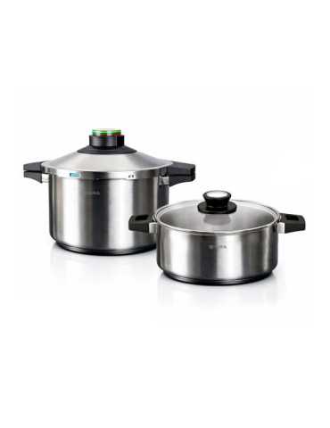 Olla A Presión Prêst Dúo 4 + 6 l, Acero Inoxidable 18/10, 2 Piezas ELMA