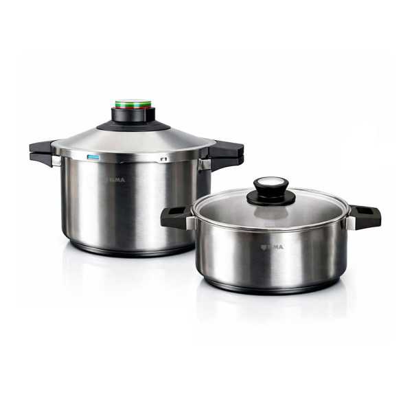Olla A Presión Prêst Dúo 4 + 6 l, Acero Inoxidable 18/10, 2 Piezas ELMA