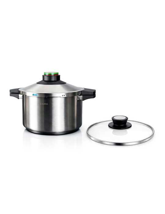 Olla A Presión Prêst 6 l Acero Inoxidable 18/10, Incluye Tapa de Cristal, Ø24 cm ELMA