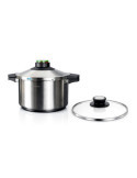 Olla A Presión Prêst 6 l Acero Inoxidable 18/10, Incluye Tapa de Cristal, Ø24 cm ELMA