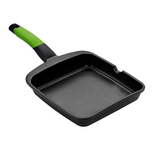 Grill Liso de Aluminio Fundido con Antiadherente Tricapa Innovation Prior 22 x 22 cm BRA