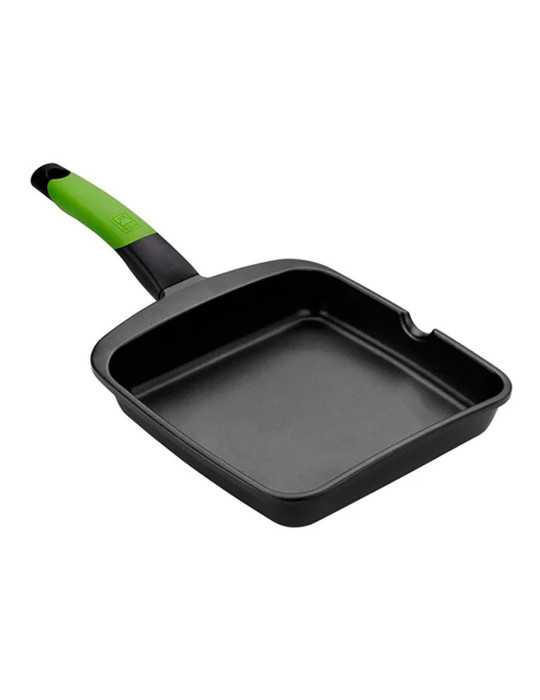 Grill Liso de Aluminio Fundido con Antiadherente Tricapa Innovation Prior 28 x 28 cm BRA