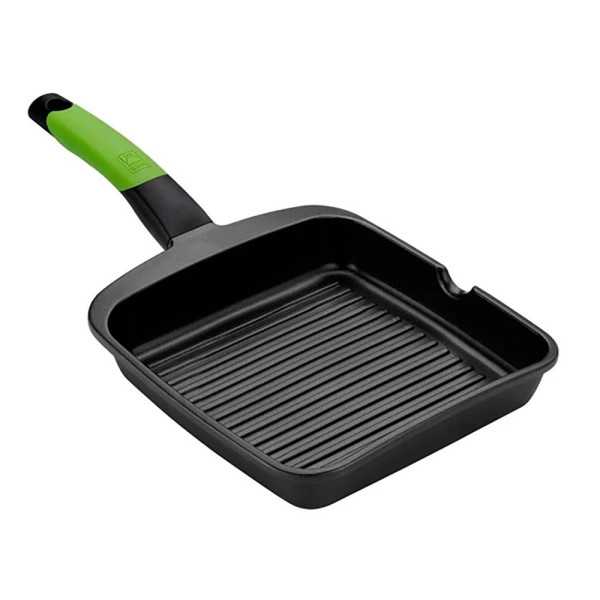 Grill con Rayas de Aluminio Fundido con Antiadherente Tricapa Innovation Prior 22 x 22 cm BRA