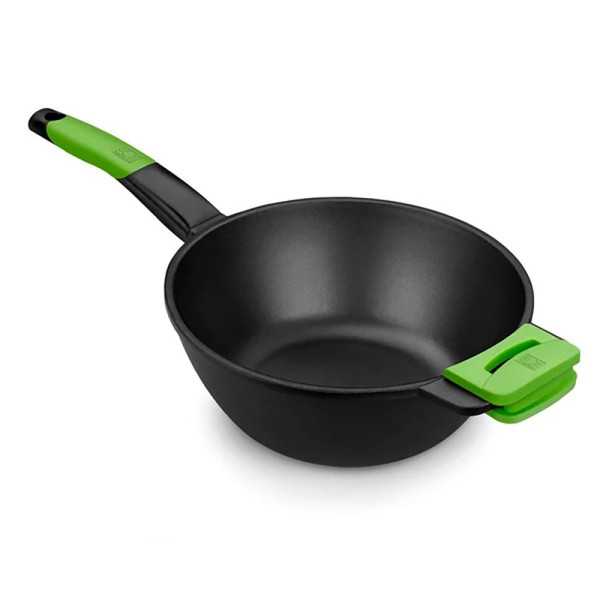 Wok de Aluminio Fundido con Antiadherente Tricapa Innovation Prior Ø28 cm BRA