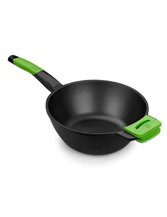 Wok de Aluminio Fundido con Antiadherente Tricapa Innovation Prior Ø28 cm BRA