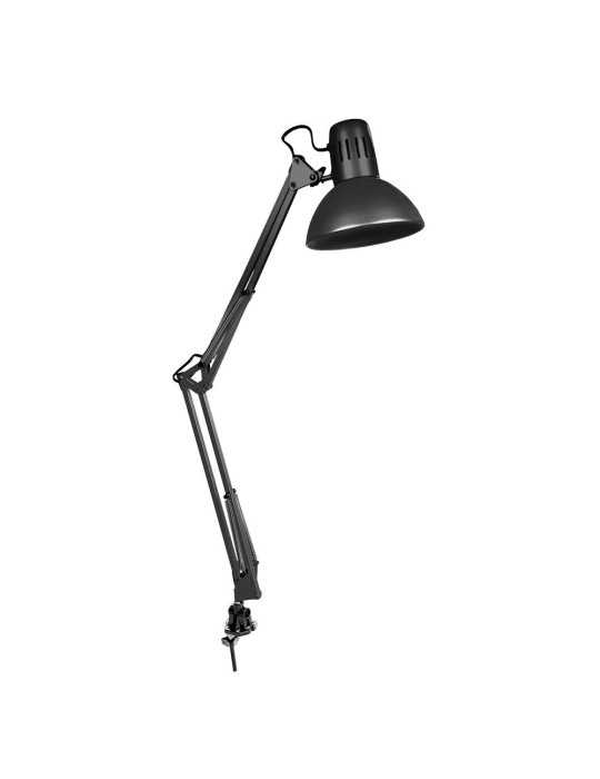 Flexo (Arquitecto) Modelo Melbourne con Mordaza de Fijación Color Negro E27 60W EDM