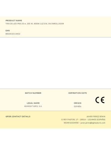 Tira de LED IP65 25 m, 305 W, 4000 K Luz Día, en Enrollador STACK 2