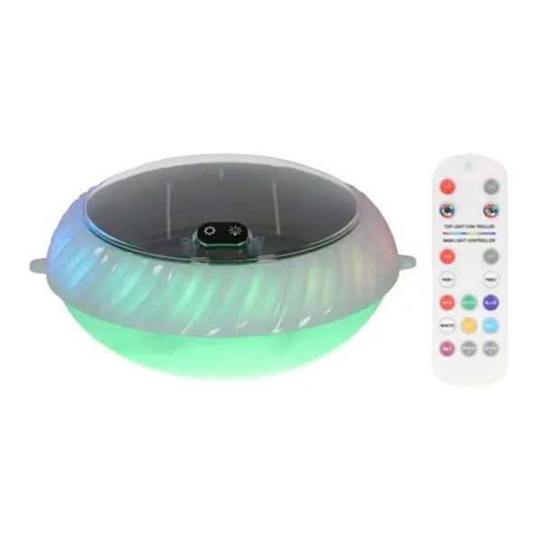 Luz Solar Flotante, 20 LEDS, 70 Im, IP68, con 10 Funciones, Ø20 x 10 cm LUMINEO