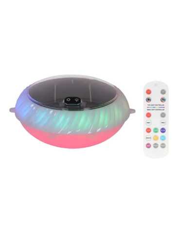 Luz Solar Flotante, 20 LEDS, 70 Im, IP68, con 10 Funciones, Ø20 x 10 cm LUMINEO 2