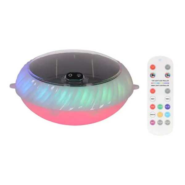 Luz Solar Flotante, 20 LEDS, 70 Im, IP68, con 10 Funciones, Ø20 x 10 cm LUMINEO