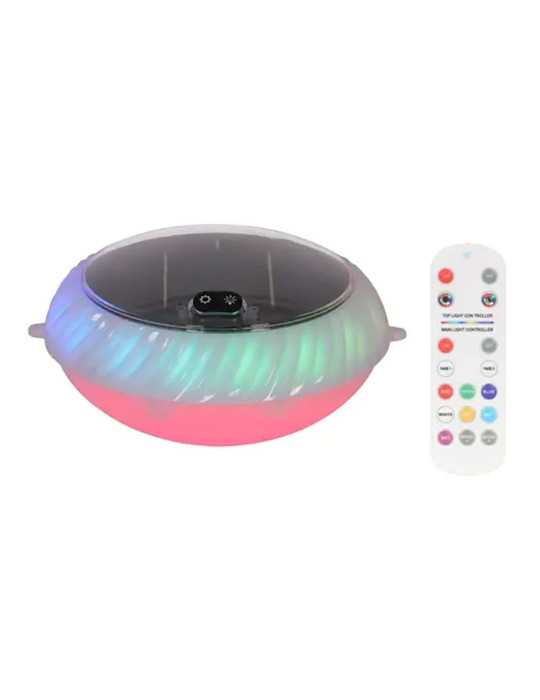 Luz Solar Flotante, 20 LEDS, 70 Im, IP68, con 10 Funciones, Ø20 x 10 cm LUMINEO