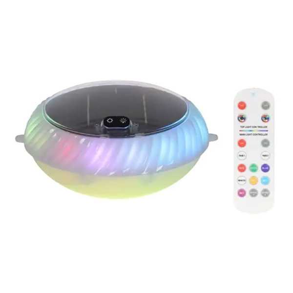Luz Solar Flotante, 20 LEDS, 70 Im, IP68, con 10 Funciones, Ø20 x 10 cm LUMINEO