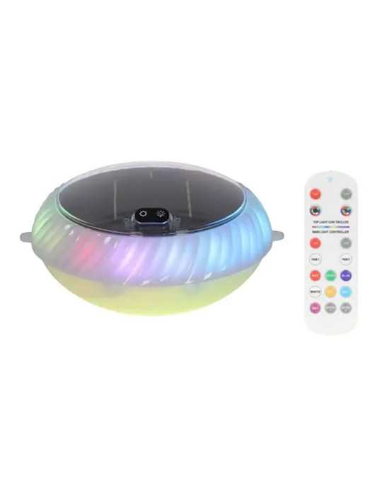 Luz Solar Flotante, 20 LEDS, 70 Im, IP68, con 10 Funciones, Ø20 x 10 cm LUMINEO