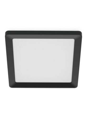Plafón Cuadrado Negro Valen, 17 W, 2050 Im, 2200-6500 K, 395 x 37 x 395 mm PHILIPS