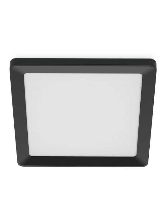 Plafón Cuadrado Negro Valen, 17 W, 2050 Im, 2200-6500 K, 395 x 37 x 395 mm PHILIPS
