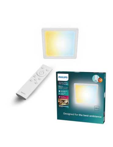 Plafón Cuadrado Blanco Valen, 17 W, 2050 Im, 2200-6500 K, 395 x 37 x 395 mm PHILIPS 2