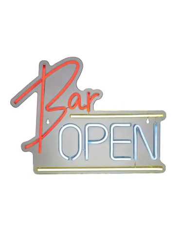 Luz LED Neón Decorativa Bar Open, 40 x 30 x 1,5 cm LUMINEO