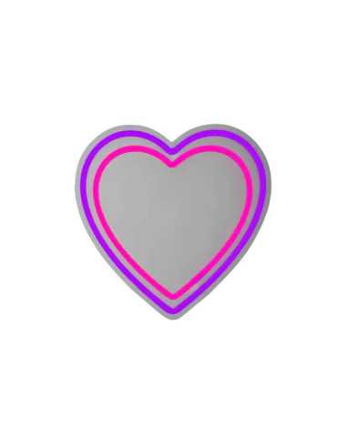 Luz LED Neón Decorativa Corazón - Espejo, 33 x 2 x 32 cm LUMINEO