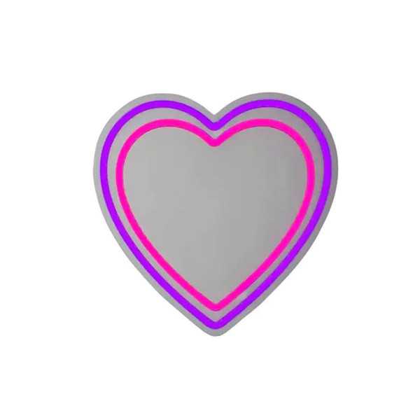 Luz LED Neón Decorativa Corazón - Espejo, 33 x 2 x 32 cm LUMINEO