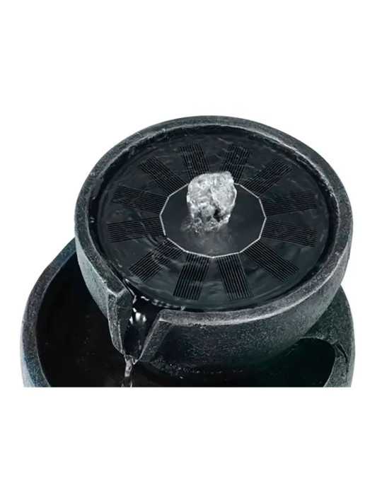 Fuente Solar para Exterior IPX8, de Poliresina, Ø21 x 21 cm LUMINEO